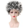 Premium Short Silver Curly Hair Wig Perfect For Halloween Costumes And Dress-up