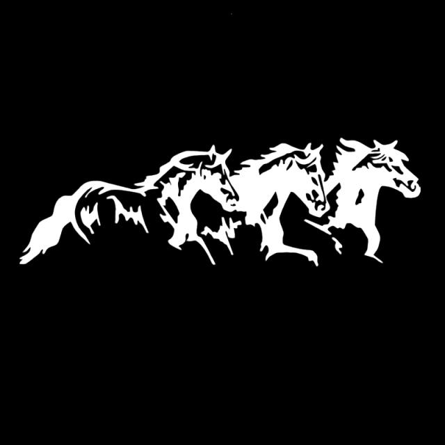 Ck3386 #Running Horses Vinyl Car Sticker Waterproof Cool Waterproof Removable Decal Self -Adhesive Car Auto Stickers