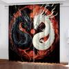 Yin Yang Drachen Vorhänge Schwarz Weiß Östliches Mythos Design Wohnzimmer Schlafzimmer Küche Heimdekoration Vorhang Für Sitzen Hergestellt Aus Polyester