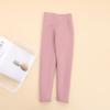 Girls Fleece Lined Leggings Warm Cotton Winter Thickened Full Length Pants Toddler Solid Color High Waist Tights for Kids