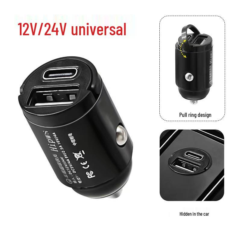 

Мини-металлическое автомобильное зарядное устройство с двумя портами и высокой скоростью для Android и Apple 3.1A Standard Charging