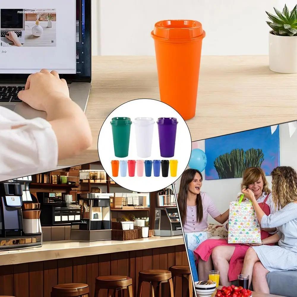 5pcs Reusable Coffee Cup 16 Oz Milktea Cup Drinkware Coffee Mug Office