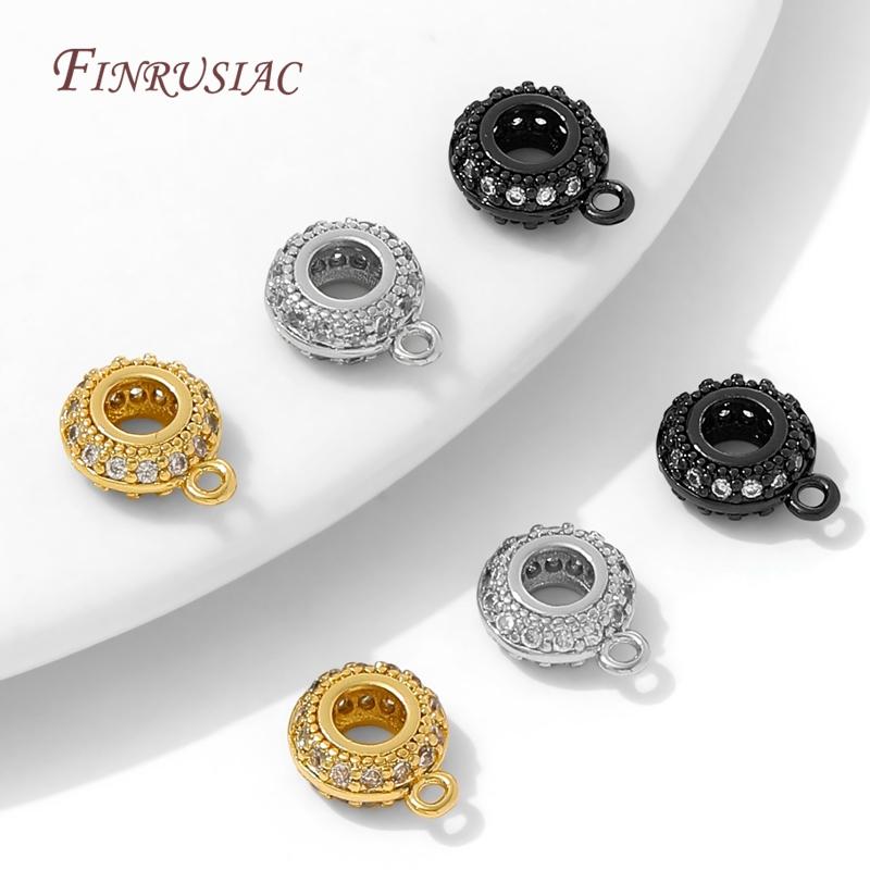 18K Gold Plated Brass with Zircon Bails,Jewelry Bail,Necklace Pendant Holder,Bails For Pendants,Supplies For Jewelry Accessories
