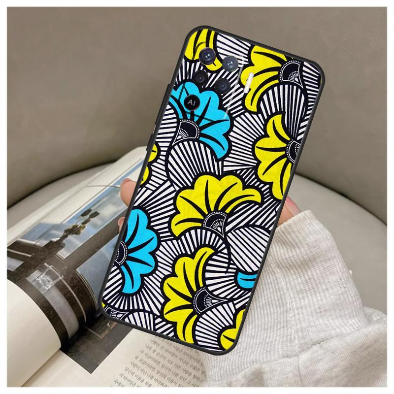 African Wax Fabric Case For Oppo A16 A76 A96 A60 A98 A58 A78 A18 A38 A80 A40 A77 A57 A17 A74 A54 A94 A15 A5 Pro