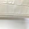 [Pre-Owned] Charlotte 25 Gold Logo Chain Zipper Pocket Crocodile Pattern Leather Pillow Bag - Excellent #ZFWDKN