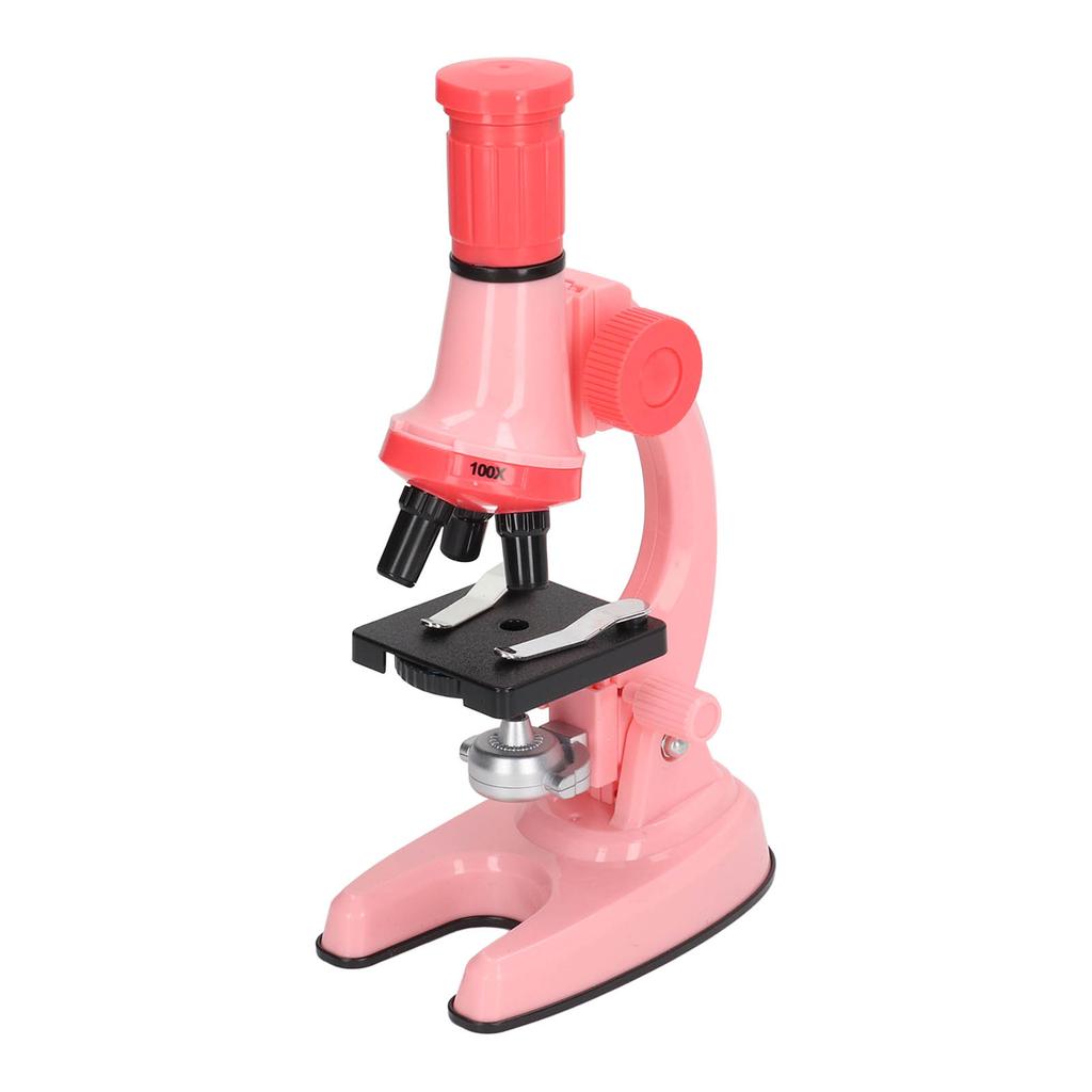 Microscope Toy Educational Biological Laboratory Tool Microscope Toy for Children Kids Pink
