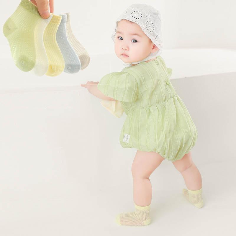 1pair Thin Summer Infant Baby Girls Mesh Socks Newborn Girls White Soft Mid Tube Socks Cool Thin Toddler Kids Girl Socks Clothes