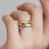 [Set of 2] Wave Layered Ring CR0471