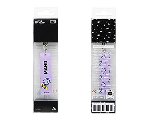 BT21 Acrylic Stick Keyring Keychain Accessory Character Cute TATA RJ CHIMMY COOKY SHOOKY MANG KOYA Gift Present Decoration Interior [Official] (MANG)