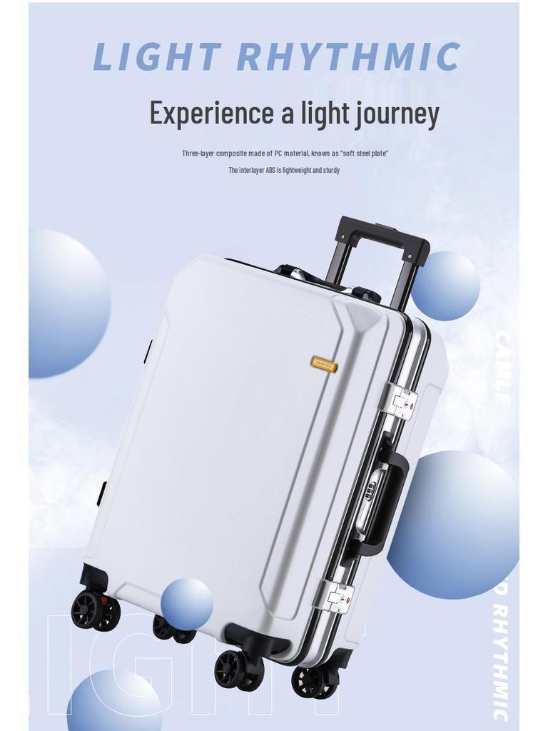 High-End 22” Travel Suitcase: Sit-On Design, 20” Carry-On for Men, Women, College Students, Business, and Large Capacity 26” Trolley Case