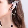 Left Ear Right Ear Zinc Zinc Alloy Elf Ear Clip Crystal Long Tassel Earrings Wings Ear Cuff  Cosplay Jewelry