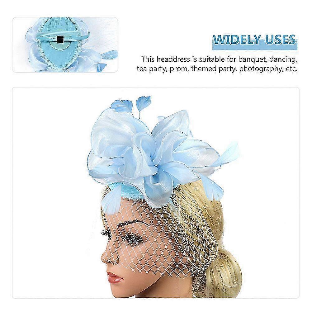 Fascinator Hat Flower Fascinator Headband Tea Party Hat Prom Banquet Headpiece 25-26s
