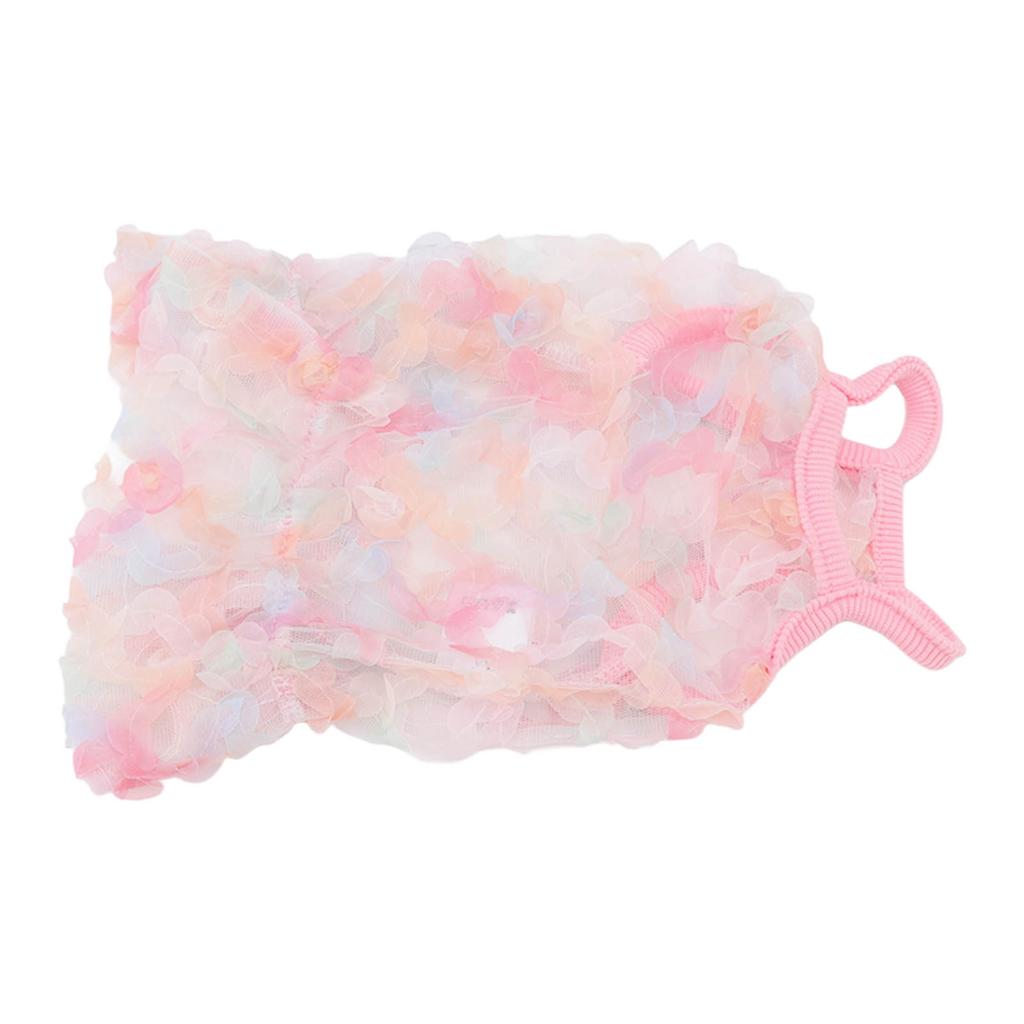 Hosenträgerkleid für Haustiere, atmungsaktiv, Tüll, bestickte Blumen, Blumenrock für Haustiere, für Hunde und Katzen