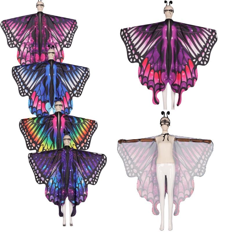 Sweet Dada New Arrival Butterfly Cape In Polyester For Cosplay And Dance Available In Multiple Colors Characters)
