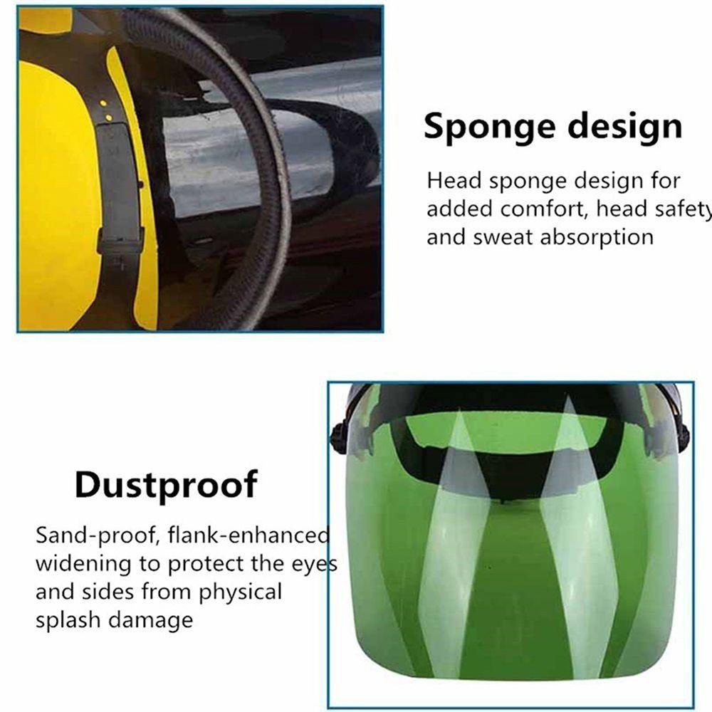 PC Plastic Portable Transparent Protective Welder Face Cover Welding Helmet Auto Darkening Anti Splash Safety Shield Visor