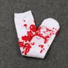 Halloween Bloody Stockings Thigh High Stocking Knee Highs Socks for Halloween Cosplay Party Printed Long Tube Socks