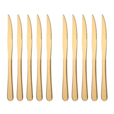 Multi-Color 10 Teile/satz Edelstahl Scharfe Steak Messer Besteck Tisch Messer Besteck Set Steak Messer Abendessen Set Besteck