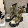 New Autumn Thick Bottom Women Short Boots Non-Slip Women Boots Wind Motorcycle Boots 2026