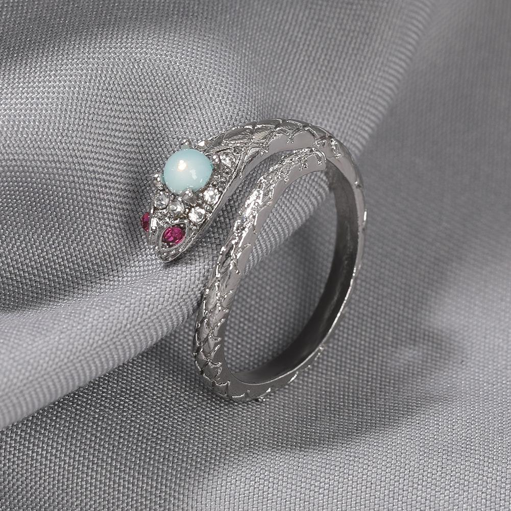 Niche design, light luxury, high-end sense, small vinegar bag, spirit snake opening ring, personalized simple snake opening ring