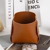 1Pcs Pu Leather Storage Box Nordic Desktop Decorate Jewelry Keys Display Tray Makeup Organizer Container Books Plants Holder