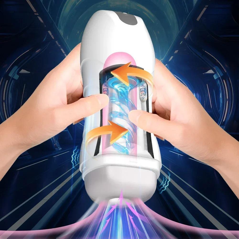 Вакуумная Симуляция Орального Секса Тренажер для Задержки Эякуляции Мужские Игрушки для Взрослых Автоматический Мужской Мастурбатор Вибрирующая Сосущая Машина