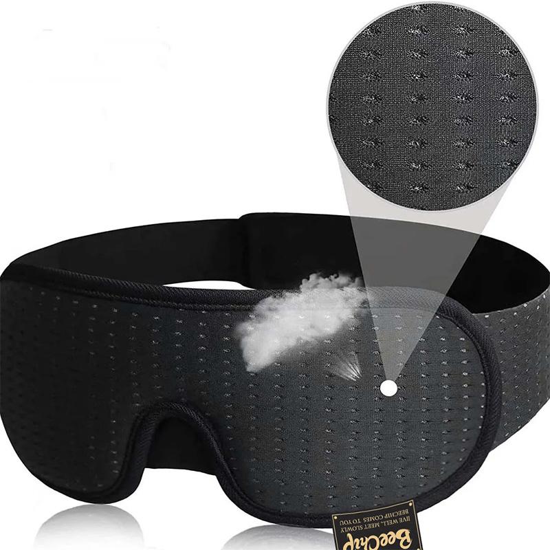 Black 3D Eye Mask Breathable Shading Sleeping Hot Sales Eye Mask Adjustable Strap Sleep Mask