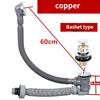 Universal bathtub drainer with waste hose basin waste set sink strainer for shower room bathtub plug type drain fittings