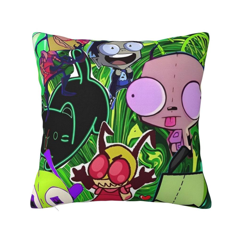 Invaders Zims Gir Cartoon Square Pillow Case Cushion Covers Fashion Polyester Decorative Pillowcase For Bed 40*40Cm