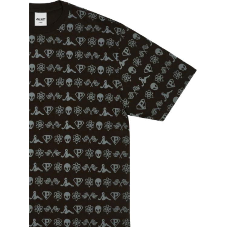 Palace Palactic T-Shirt With All Over Logo Print Unisex Tops P28ES070