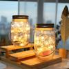 30LED Mason Jar Lid Lights Solar Charging String Lights Hanging Outdoor Lights  Outdoor Decoration
