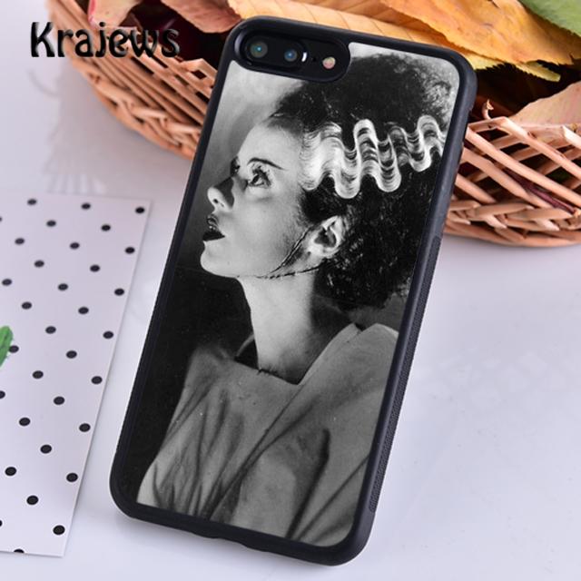 Krajews Bride of Frankenstein Phone Case Cover For iPhone 16 15 SE2020 14 6 7 8 plus 11 12 13 pro max coque Shell Fundas