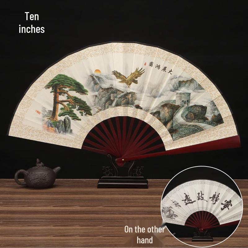 Özelleştirilebilir Çin Tarzı Çocuk Bambu ve İpek Katlanır Yelpaze - Boş Seçenekli Antik Hanfu Tasarımı