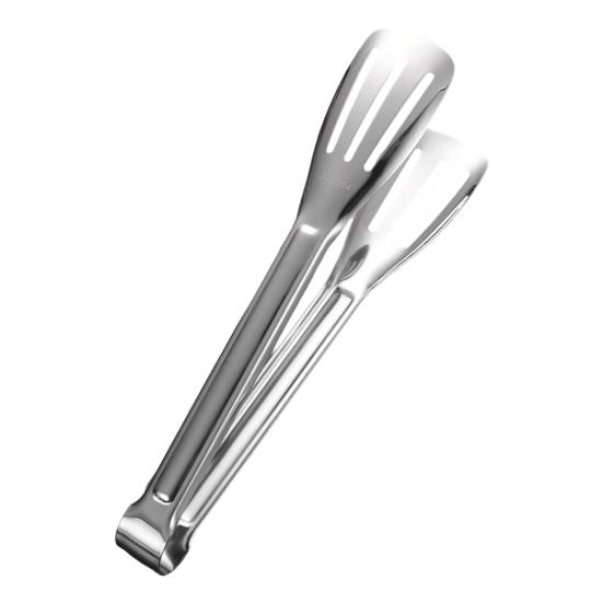 Stainless Steel Serving Tongs Heat Resistant Kitchen Tongs Non-Slip Food-Grade U-Shape Cooking Tongs for BBQ Buffet Bread Frying