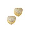 Heart-Shaped Zircon Love Earrings - Elegant European & American Style Clips