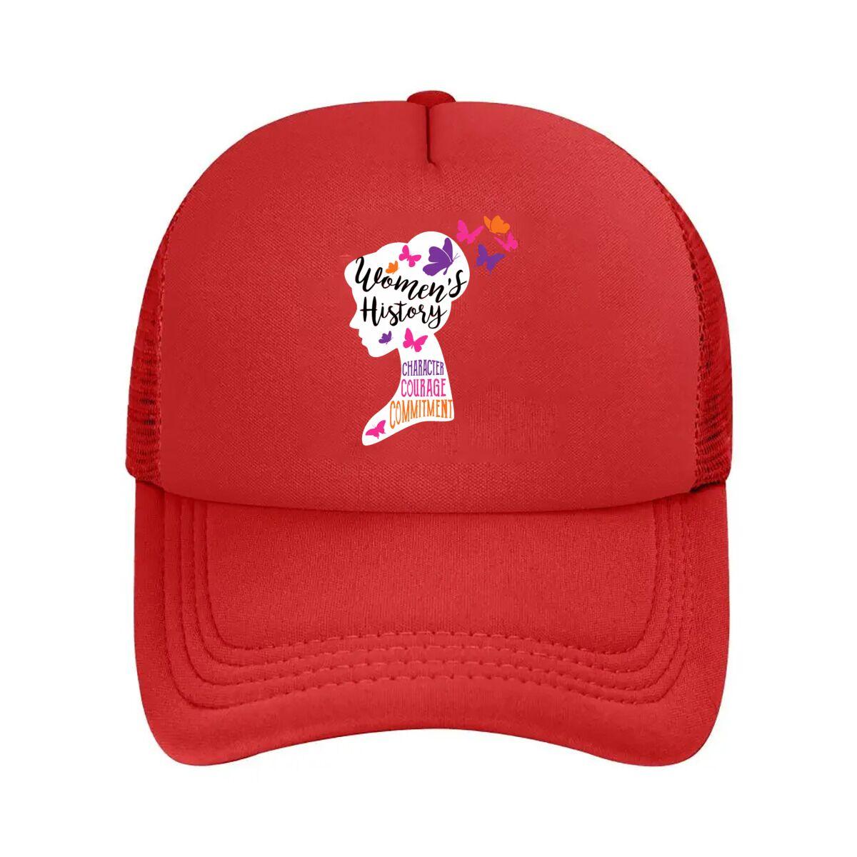 Womens History Butterfly Graphic Mesh Baseball Cap Hip Hop Adjustable