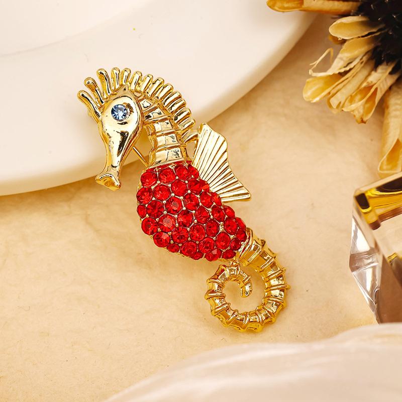 

Ретро Стиль Морской Конек Броши Свадебный Офис Повседневная Брошь Булавки Роскошные Ювелирные Изделия Букет Брошь Подарки красный