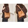 Genuine Leather Women's Shoulder Bucket Bag Large Capacity Crossbody Handbag Fashion Commuter Purse