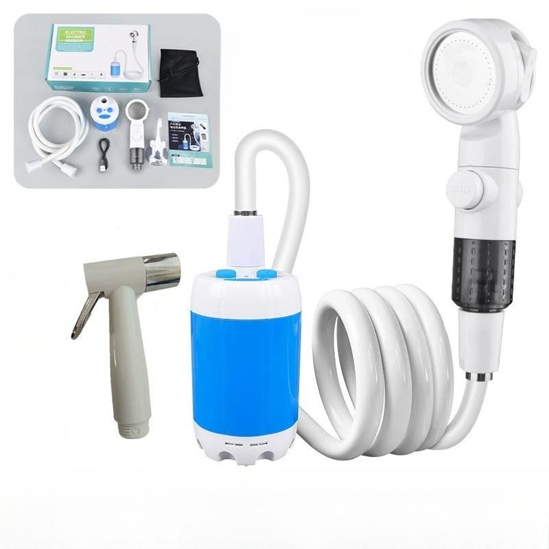 

Portable Camping Shower Dormitory And Campsite Easy Shower Device Wireless Bathing Device with Rechargeable Water Pump синій