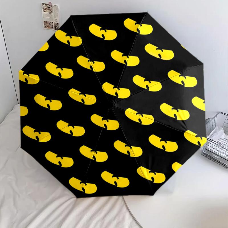 1 Stück Automatischer Faltregenschirm - Wu-Tang Clan Muster, Tragbares & Faltbares Design mit 8 Speichen, Weihnachts-Geburtstagsgeschenke