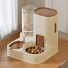 Automatic Dual-Use Pet Feeder & Water Dispenser with Large Ceramic Double Bowls for Cats and Dogs