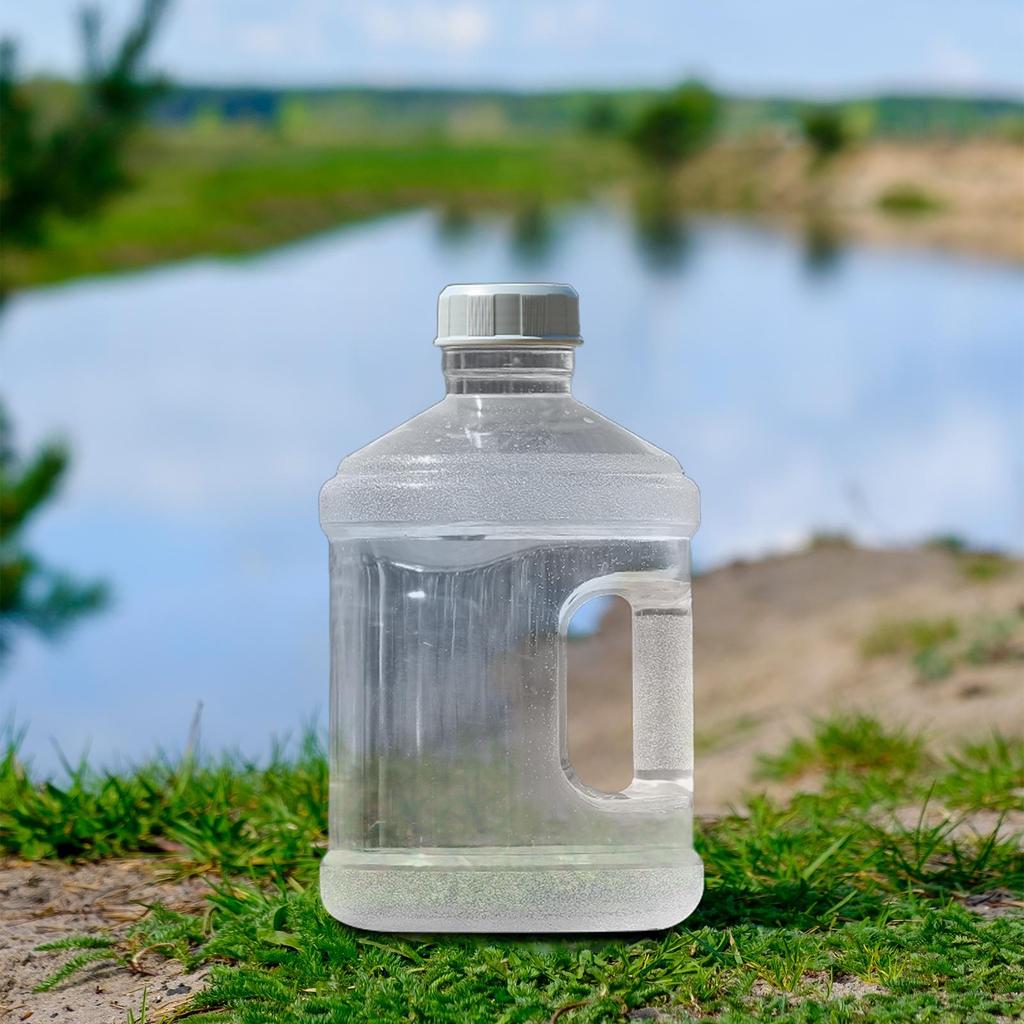 Water Dispenser Bottle Barrel with Screw Lid Clear Round Bucket Storage Container for Picnic Home