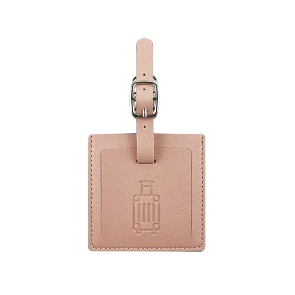 Square Shape Baggage Name Tags Colorful Airplane Suitcase Tag Soft PU Luggage Tag  Holiday