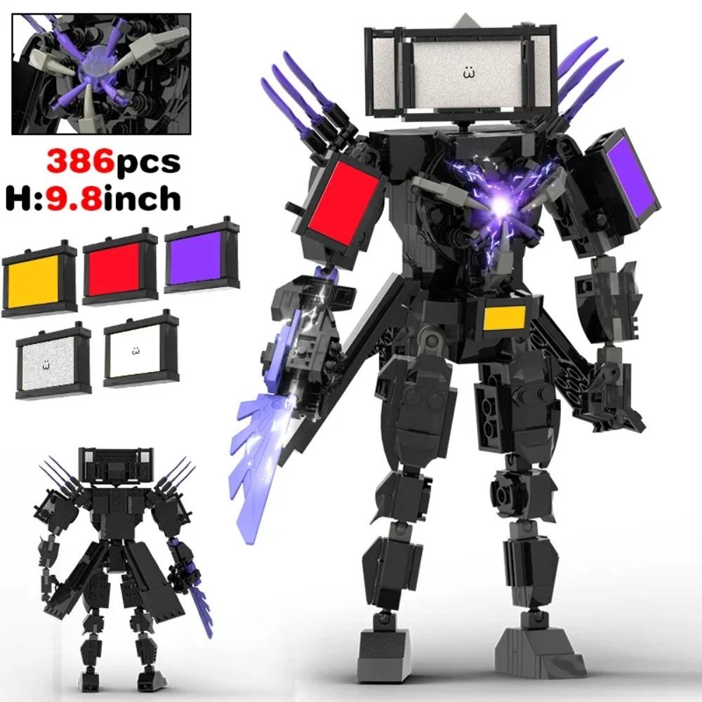 Nový Skibidi Toileted Obří Titan TVman Vylepšení Speakerman Stavební kostky Animační figurka Model Hračky pro děti Nápady Dárky Velikonoce