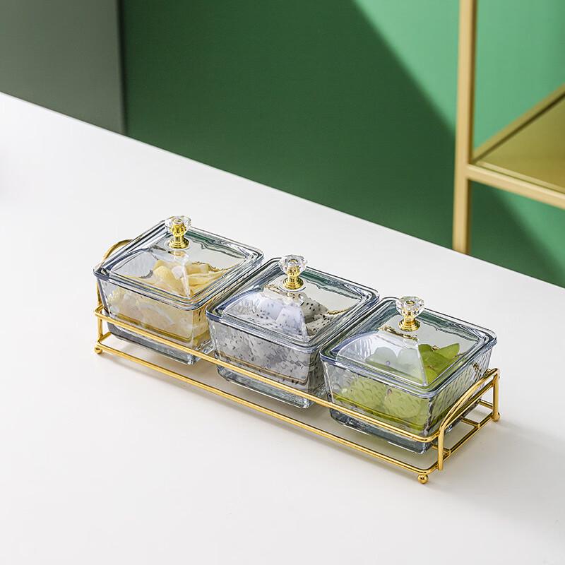 Wuhe Divided Glass Serving Dish with Lid