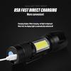 LED Strong Light Flashlight Rechargeable Multi Functional for Long Range Portable Outdoor Home Mini Flashlight Cap Clip Light
