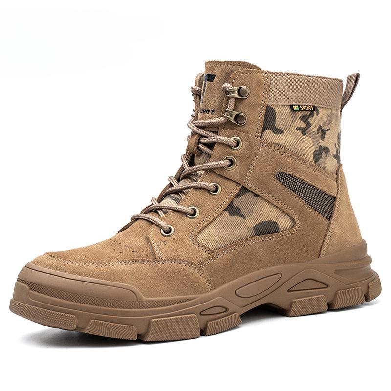 Fashion Work Men's Safety Shoes Indestructible Shoes Puncture-Proof Men Steel Toe Shoes Male Security Protective Shoe Outdoor Men Boots