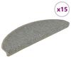 VidaXL Self-adhesive Stair Mats 15 Pcs 65x21x4 Cm Grey 326875