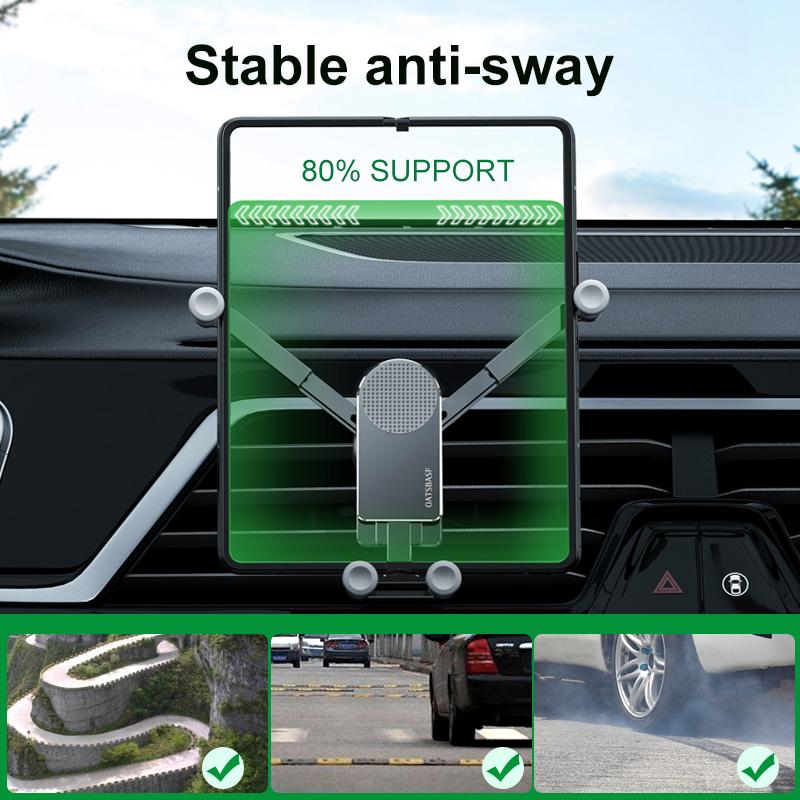 Supporto per Telefono Auto Oatsbasf Per Samsung Galaxy Z Fold 4 3 2 S21 iPhone Mini iPad Supporto per Telefono per Bocchetta d'Aria Auto Supporto Gravitazionale Automatico per GPS