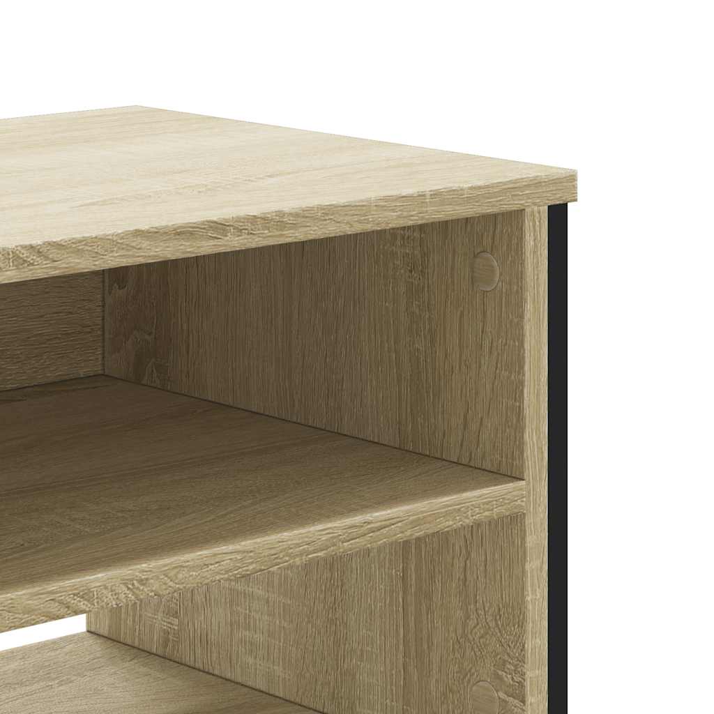TV Stand in Sonoma Oak Finish 122 x 34 x 41 cm Particleboard