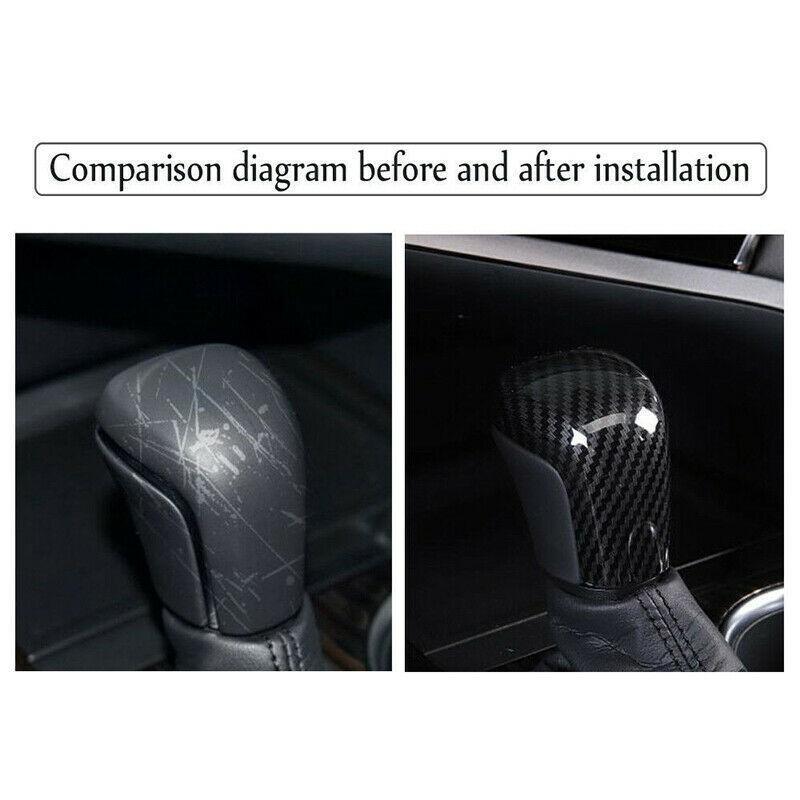 Carbon Fiber Style ABS Gear Shift Knob Cover Trim Fit For Toyota Camry 2018-2023